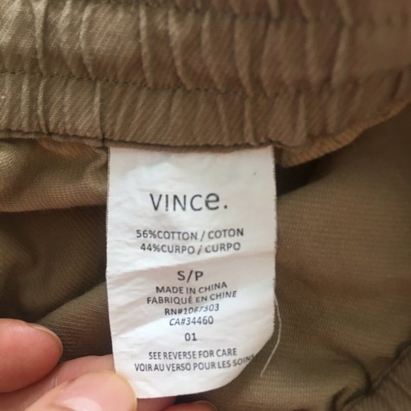 Vince Tan / Khaki Button Down Knee Length Skirt S - Picture 7 of 8